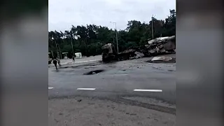 Drohnenangriffe treffen Ukraine-Polen-Versorgungsroute: Brände an Grenze