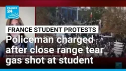 French policeman charged after firing tear gas grenade at high school student • FRANCE 24 English