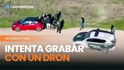 La Guardia Civil localiza a una persona intentando grabar la zona del accidente con un dron