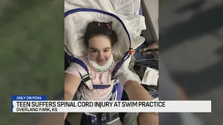 Kansas teen left paralyzed after diving accident at swim practice