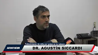 ACONTECER 2nd 08/24 AGUSTIN SICCARDI DEATH OF A GIRL DUE TO SEVERE HEAD INJURY