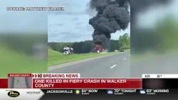 1 killed in fiery crash in Walker County