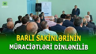 İLQAR MAHMUDOV BARLI QƏSƏBƏSİNDƏ SAKİNLƏRLƏ GÖRÜŞÜB