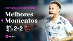 NEYMAR "SAVES" SANTOS WITH TWO GOALS, PAQUETÁ SCORES AND JORGINHO IS SENT OFF | SANTOS 2-2 FLAMENGO