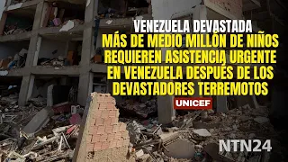 "Los niños son los primeros afectados": UNICEF hace advertencia tras los terremotos en Venezuela