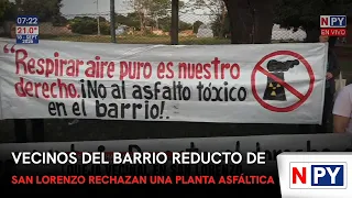 Reducto neighborhood residents in San Lorenzo reject asphalt plant