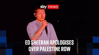 Sheeran apologises over Macklemore-Palestine row