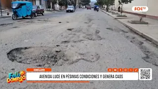 Chiclayo: Avenue in terrible condition causes chaos
