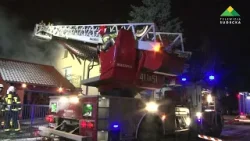 Dzierżoniów.  Pożar domu na Zamenhofa