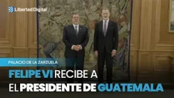 Felipe VI y el presidente de Guatemala en su primera visita a España