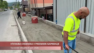 VÝSTAVBA CHODNÍKA V PREDMIERI NAPREDUJE