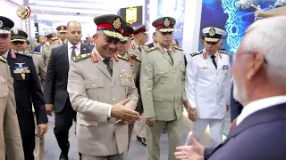Lieutenant General Ashraf Salem Zaher and Lieutenant General Ahmed Khalifa meet with a number of ...