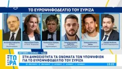 ΣΥΡΙΖΑ: Στη δημοσιότητα τα ονόματα των υποψηφίων για το ευρωψηφοδέλτιο | ACTION 24