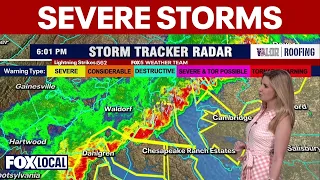 DC severe weather: Storms bring downed trees, lightning and heavy rain