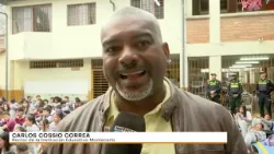 Así recuperaron en Manrique la cancha del colegio Montecarlo, afectada por las lluvias