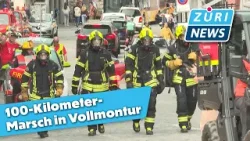 Weltrekord: Schweizer Feuerwehrmänner laufen 100-Kilometer-Marsch in Vollmontur | ZüriNews