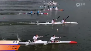 Čeští kajakáři Jakub Špicar a Daniel Havel 🇨🇿 si na MS v Poznani vyjeli v závodě na 500 metrů bronz