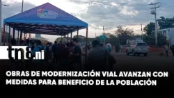 Managua Mayor's Office installs temporary bus stops on Héroes de la Insurrección Avenue