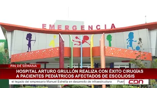 Hospital Arturo Grullón realiza con éxito cirugías a pacientes pediátricos afectados de escoliosis