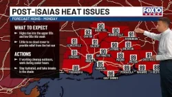 Highs will reach upper 80s and low 90s this week