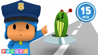 🚗 Oh no! TRAFFIC JAM! Help Pocoyo direct traffic! | Pocoyo 🇧🇷 Portuguese Brazil