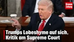USA „größer, besser“: Trumps Lobeshyme auf sich, Kritik am Supreme Court | krone.tv NEWS