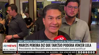 Marcos Pereira diz que Tarcísio poderia vencer Lula na eleição presidencial