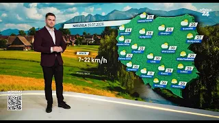 Weather forecast wPolsce24. Time to wake up.