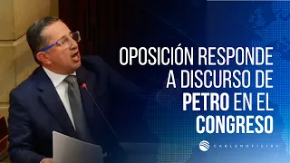 The opposition hits back hard at Petro's speech in Congress