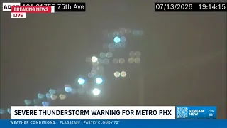 Storm reduces visibility on Loop 101 in the Valley