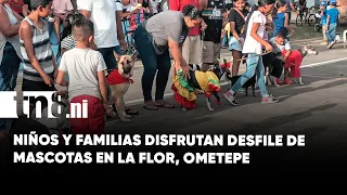 Families in La Flor enjoy a fun and colorful pet parade in Ometepe