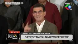 Presidente Rodrigo Paz - Anuncio Presidencial