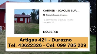 🏡 INMUEBLES en VENTA y ALQUILER en Durazno🔑 Con Datos, Fotos y Precios 🗓️ Listado Mayo 2026
