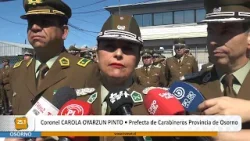 Cambio mando en carabineros por primera vez una coronel estará a cargo de la prefectura.