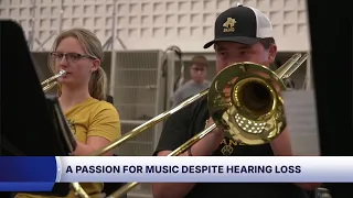 Ashwaubenon drum major finds joy in music despite hearing loss