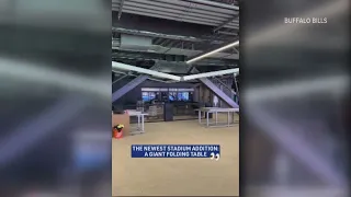 Bills fans will walk under this massive tribute on game day