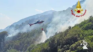 Fire still burning on the heights of San Giuseppe al Pennino, residents concerned