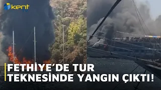 FIRE BREAKS OUT ON A TOUR BOAT IN FETHIYE!