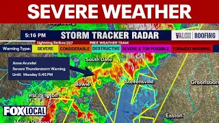 Severe thunderstorm warnings remain in effect across DC region