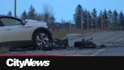 Head-on collision on Calgary's 17th avenue sends one to hospital in critical condition Head-on collision on Calgary's 17th avenue sends one to hospital in critical condition