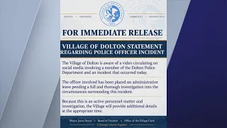 Dolton police officer placed on leave following 'incident circulated on social media,' city official