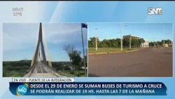 Buses de turismo se suman al cruce por el Puente de la Integración desde el 29 de enero