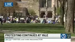Police make sure pro-Palestinian students don’t reestablish protest camp on Yale campus