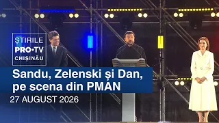 PRO TV News (8:00 PM) | SANDU, ZELENSKY, AND DAN ON STAGE AT THE GREAT NATIONAL ASSEMBLY SQUARE |...