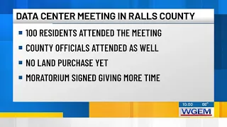 Around 100 residents voice displeasure with potential data center at meeting in Ralls County