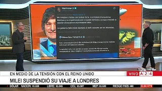 🔴EL GOBIERNO ARGENTINO SUSPENDIÓ EL VIAJE A LONDRES