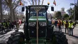 Испанские фермеры блокируют шоссе на границе с Францией