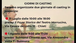 Casting in Sulmona for Lorenzo Pallotta's new feature film “L’inventore di sogni”