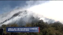 Combate aéreo para sofocar incendio en el volcán de Agua ha costado más de US$40 mil 500