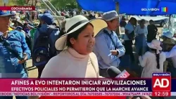 Police stopped a march from advancing